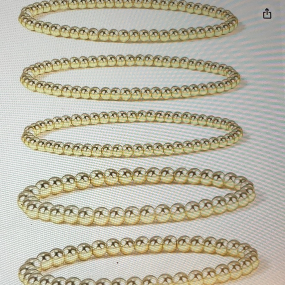 Elegant Gold Plate Bead Bracelet